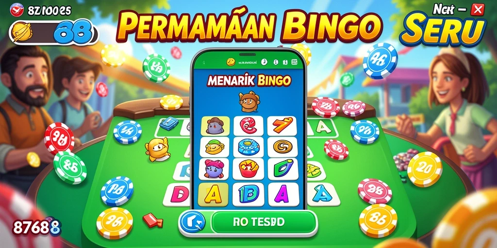 Tampilan utama gameplay 8768 yang menampilkan suasana Bingo yang seru.