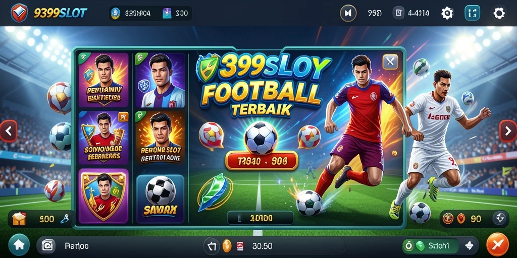 Tampilan gameplay seru dan mendebarkan dalam 9399SLOT bertema Football.