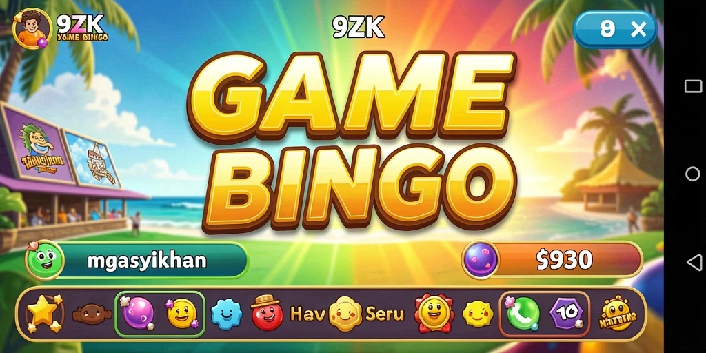 Gameplay Bingo yang menegangkan dan seru di 9ZK.