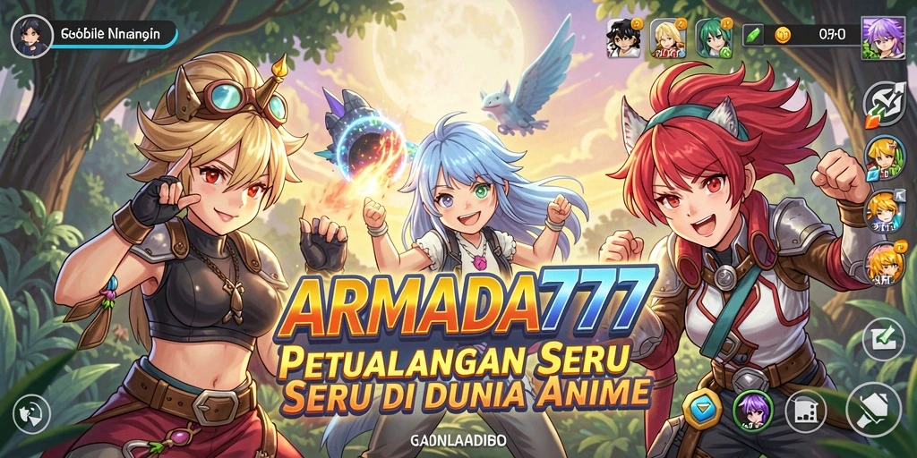 Tampilan menarik dari gameplay <strong>ARMADA777</strong> yang menampilkan aksi karakter anime.