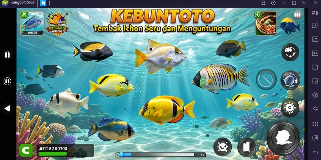 Gameplay seru menembak ikan di KEBUNTOTO.