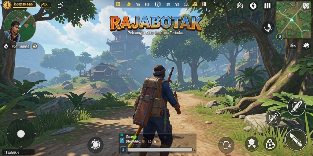 Tampilan gameplay seru di dunia terbuka RAJABOTAK.