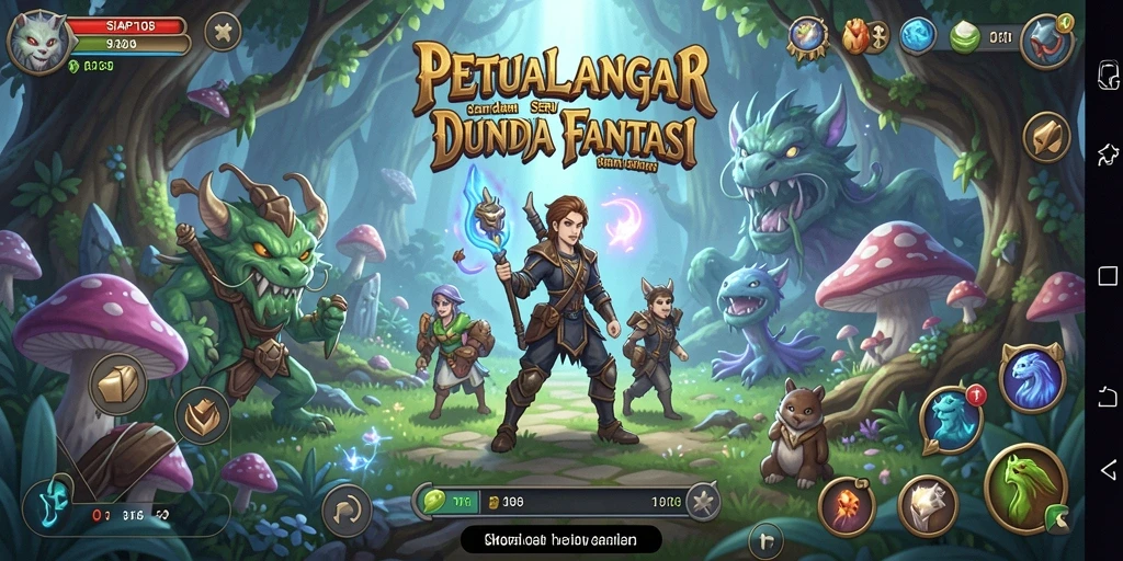 Tampilan dinamis gameplay SIAP108 saat menjelajahi dunia Adventure.
