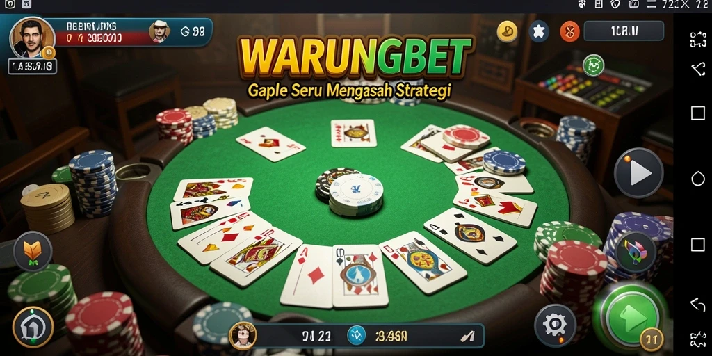 Tampilan gameplay Gaple seru dan interaktif di WARUNGBET.